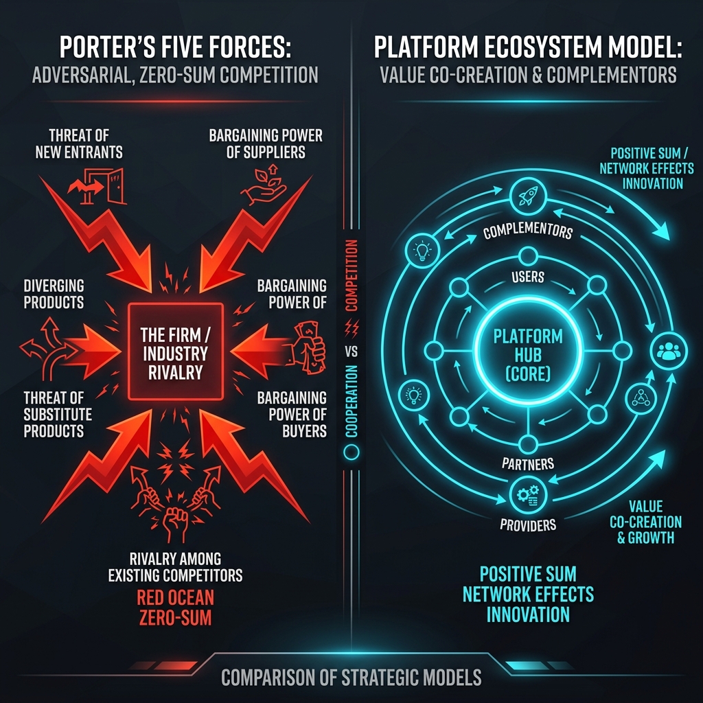Traditional Porter's Five Forces vs. Ecosystem Complementors