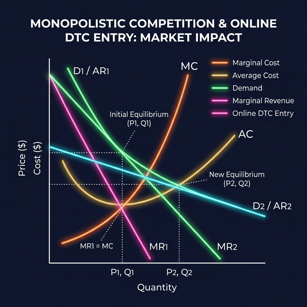 Monopolistic Competition and Online DTC Entry